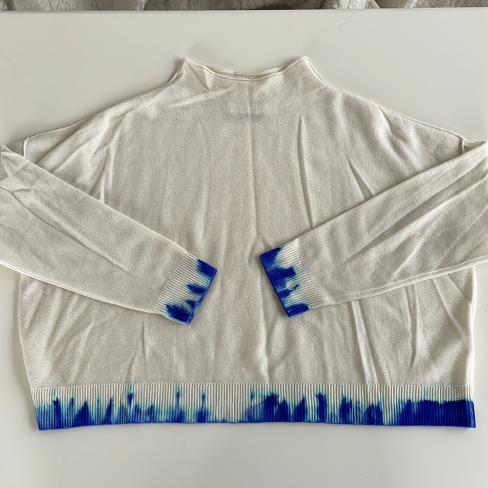 Anthropologie Crop/Mock Neck Cream Cashmere Top